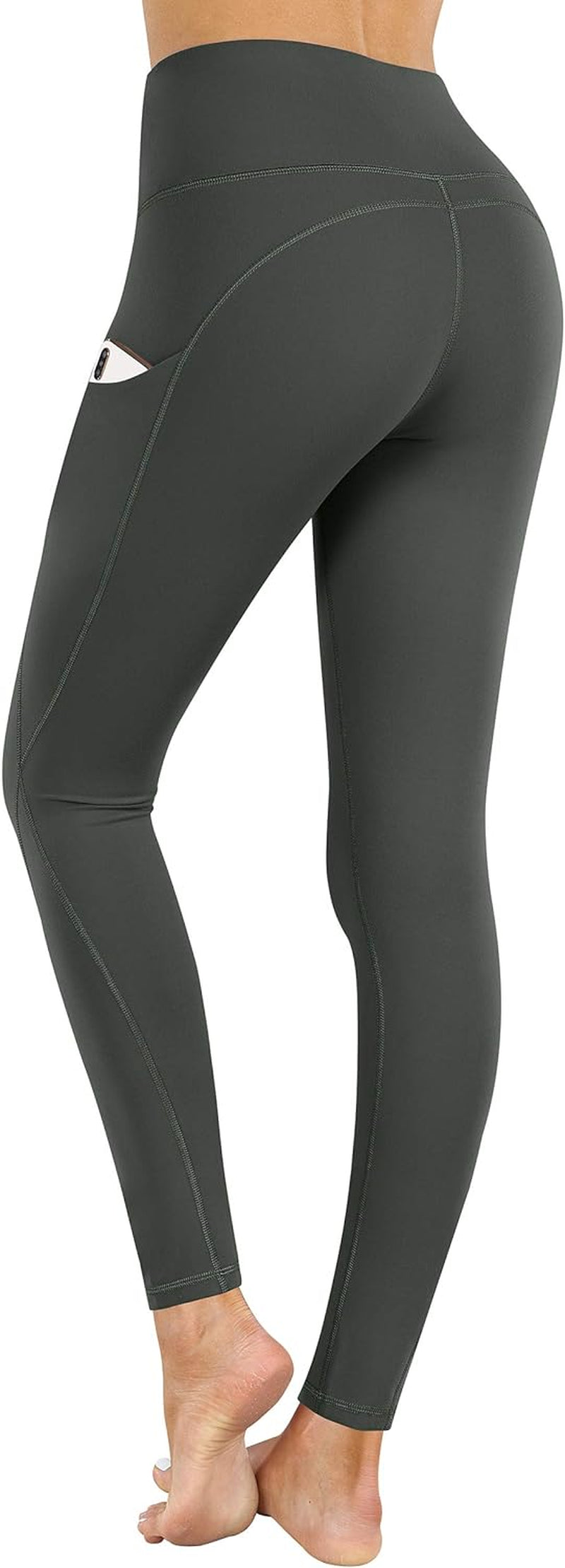 Women's High-Waisted Yoga Pants with Pockets - Tummy Control Leggings for Workouts