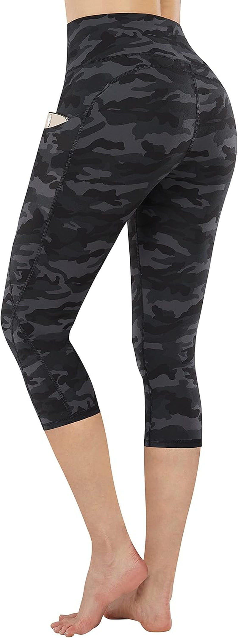 Women's High-Waisted Yoga Pants with Pockets - Tummy Control Leggings for Workouts