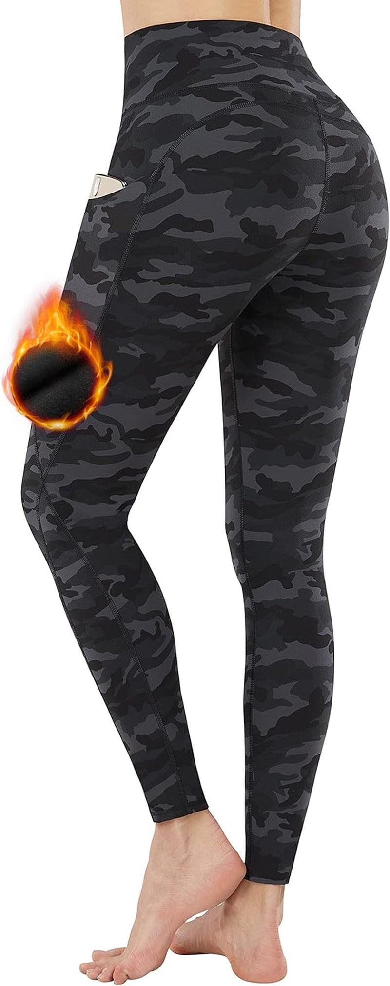 Women's High-Waisted Yoga Pants with Pockets - Tummy Control Leggings for Workouts