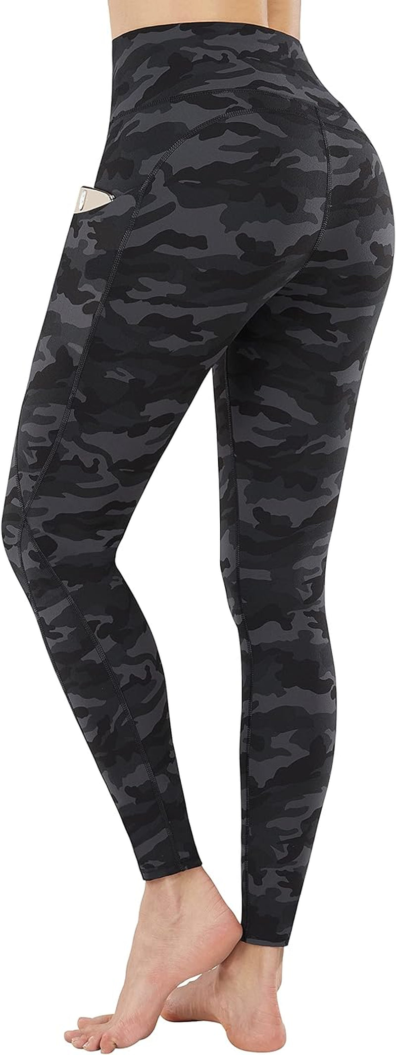 Women's High-Waisted Yoga Pants with Pockets - Tummy Control Leggings for Workouts